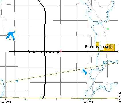 Barneston township, NE map