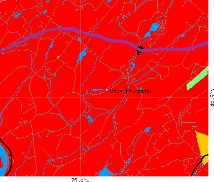 Hope township, NJ map