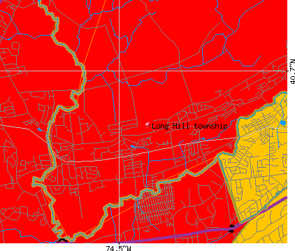 Long Hill township, NJ map
