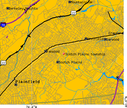 Scotch Plains township, NJ map