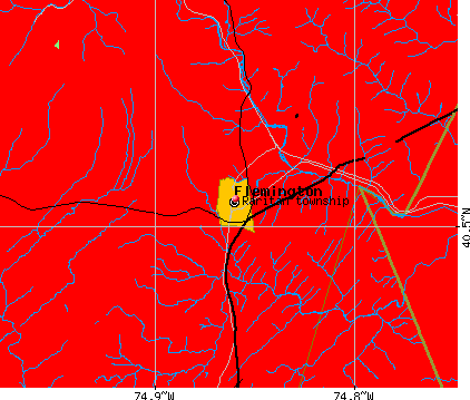 Raritan township, NJ map
