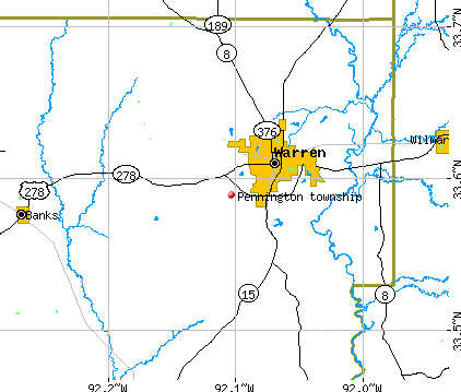 Pennington township, AR map