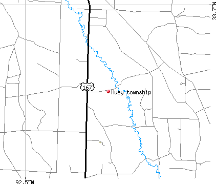 Huey township, AR map