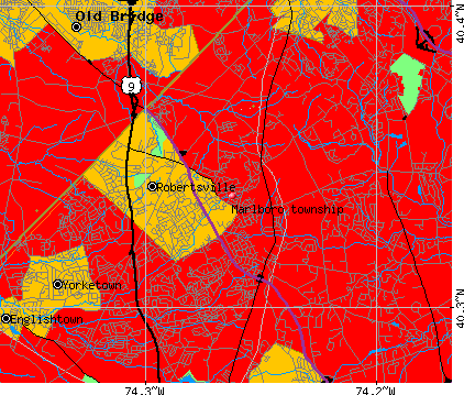 Marlboro township, NJ map