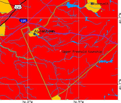 Upper Freehold township, NJ map