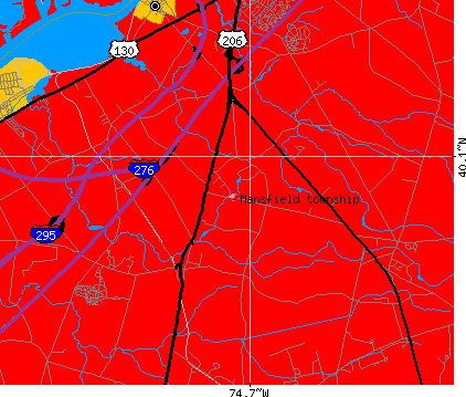 Mansfield township, NJ map
