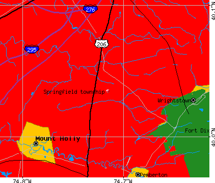 Springfield township, NJ map