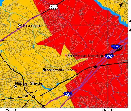Moorestown township, NJ map
