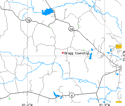Bragg township, AR map
