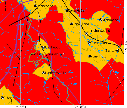 Gloucester township, NJ map