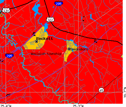 Woolwich township, NJ map
