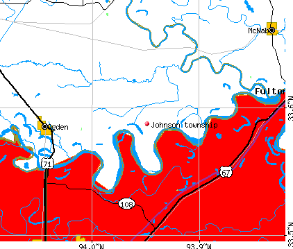 Johnson township, AR map