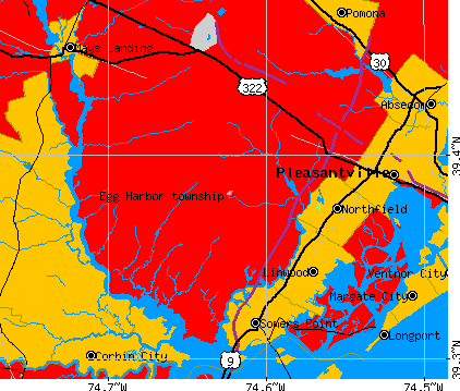 Egg Harbor township, NJ map