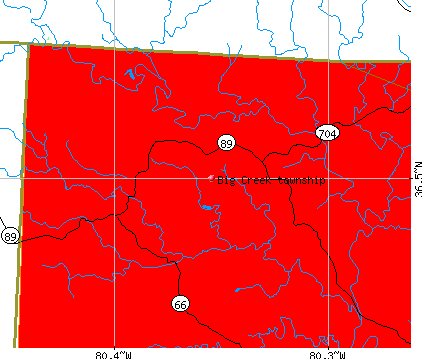 Big Creek township, NC map