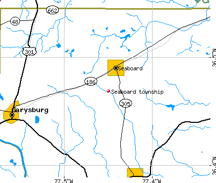 Seaboard township, NC map