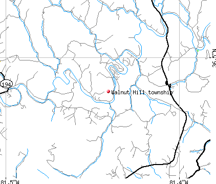 Walnut Hill township, NC map