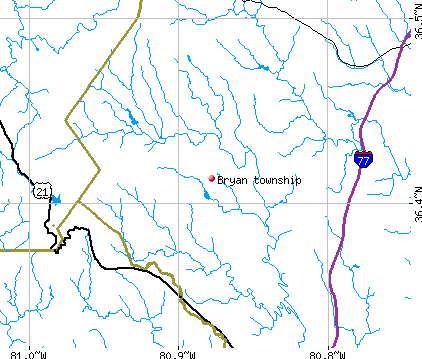 Bryan township, NC map