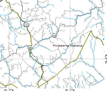 Cranberry township, NC map