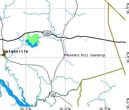 Hunters Mill township, NC map