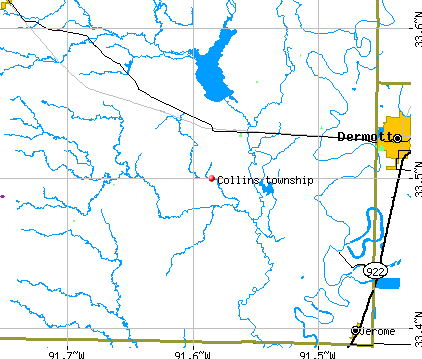 Collins township, AR map