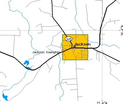 Jackson township, NC map