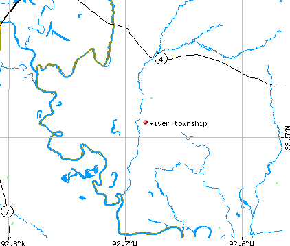 River township, AR map