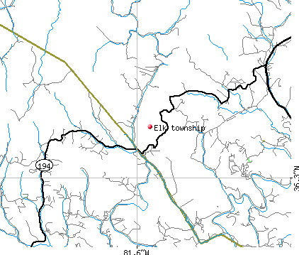 Elk township, NC map