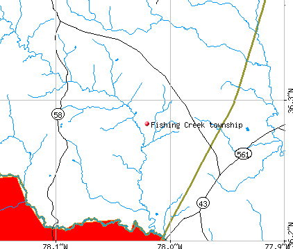 Fishing Creek township, NC map