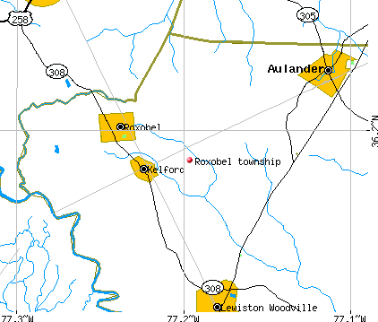 Roxobel township, NC map
