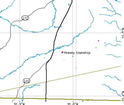 Veasey township, AR map