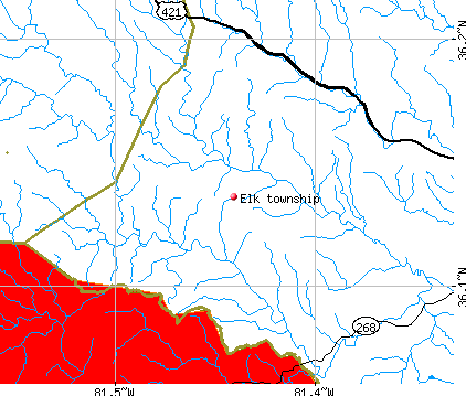 Elk township, NC map