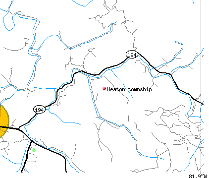 Heaton township, NC map