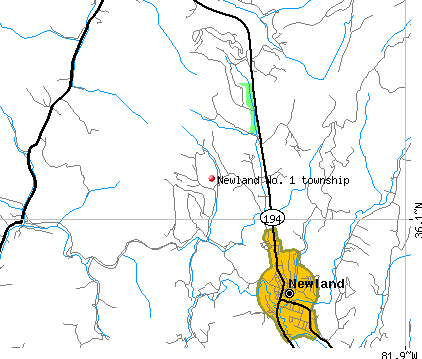 Newland No. 1 township, NC map