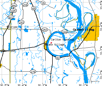 Carlton township, AR map