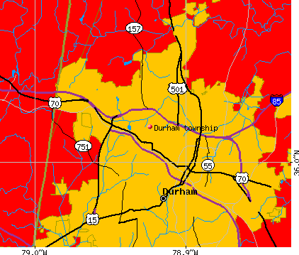Durham township, NC map