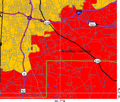Broadbay township, NC map