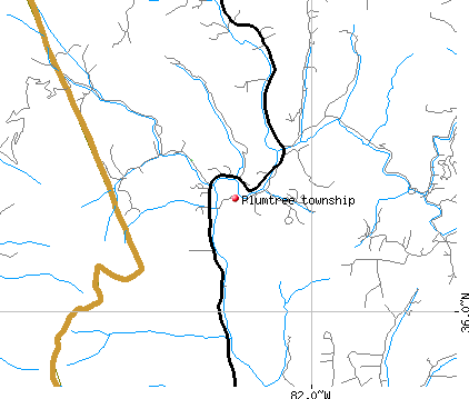 Plumtree township, NC map