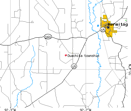 Ouachita township, AR map