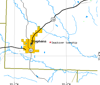 Smackover township, AR map