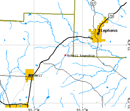 McNeil township, AR map