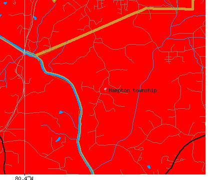 Hampton township, NC map