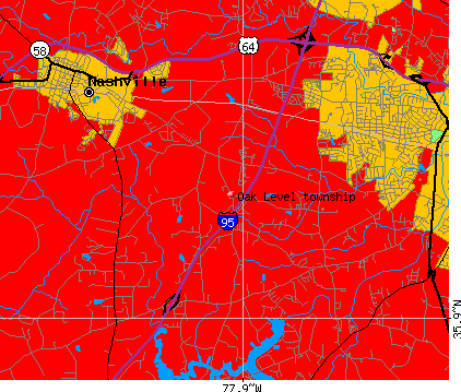 Oak Level township, NC map