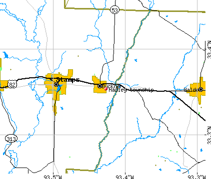 Hadley township, AR map