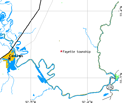 Fayette township, AR map
