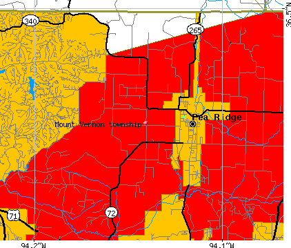 Mount Vernon township, AR map