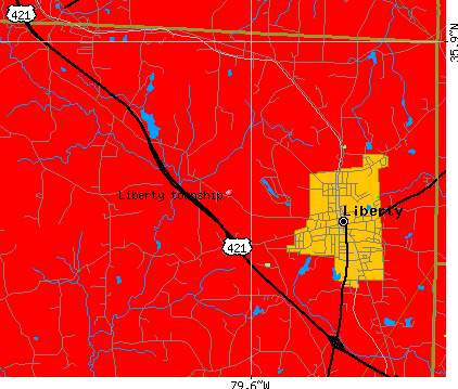 Liberty township, NC map