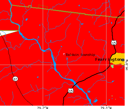 Baldwin township, NC map