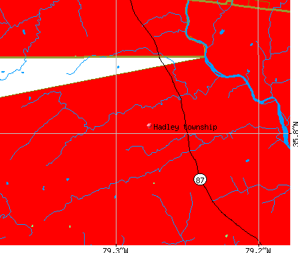 Hadley township, NC map
