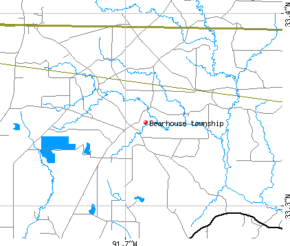 Bearhouse township, AR map