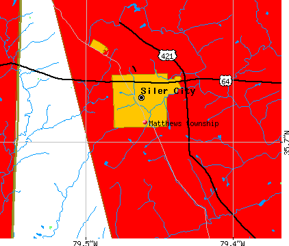 Matthews township, NC map